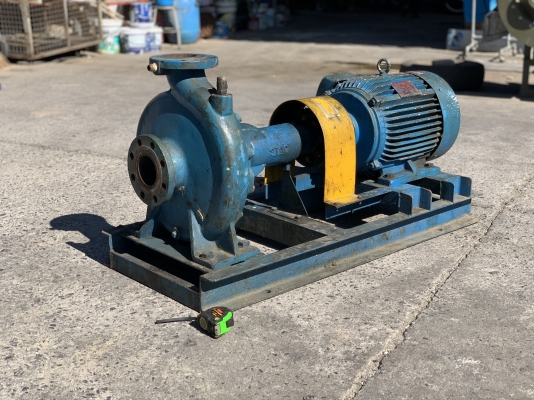 ขายปั๊มน้ำหอยโข่ง Stac ขนาดเข้า 3นิ้ว ออก 2.5นิ้ว made in Italy ใบพัดทองเหลือง พร้อมมอเตอร์ Mitsubishi 15HP. 1450rpm. 380V รุ่นใบพัดใหญ่ส่งน้ำไกล สภาพสวยใหม่มาก หมุนนิ่ม พร้อมใช้งาน