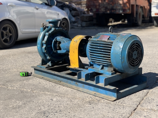 ขายปั๊มน้ำหอยโข่ง Stac ขนาดเข้า 3นิ้ว ออก 2.5นิ้ว made in Italy ใบพัดทองเหลือง พร้อมมอเตอร์ Mitsubishi 15HP. 1450rpm. 380V รุ่นใบพัดใหญ่ส่งน้ำไกล สภาพสวยใหม่มาก หมุนนิ่ม พร้อมใช้งาน