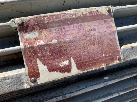 ขายปั๊มน้ำหอยโข่ง Ebara 125x100FSK ขนาดเข้า 5นิ้ว ออก 4นิ้ว ใบพัดทองเหลือง พร้อมมอเตอร์ Mitsubishi 25HP. 380V รุ่นใบพัดใหญ่ส่งน้ำไกล สภาพสวย พร้อมใช้งาน