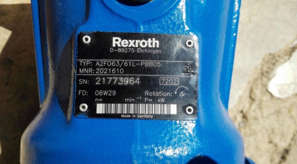 มอเตอร์ไฮดรอลิคเยอรมันของใหม่ Hydraulic Motor REXROTH Typ : A2F063/61L-PBB05 ของใหม่ในลัง 100\%