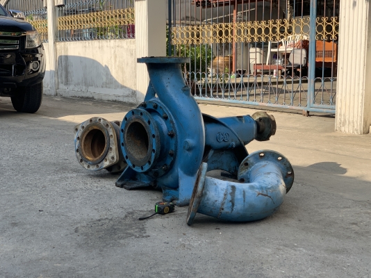 ขายหัวปั๊มน้ำหอยโข่ง Torishima by KSB made in Japan ขนาดเข้า 8นิ้ว ออก 6นิ้ว รุ่นใบพัดเหล็กหล่อ ของเดิมใส่กับมอเตอร์ 50HP. 1400rpm. ส่งน้ำไกล สภาพสวย พร้อมใช้งาน