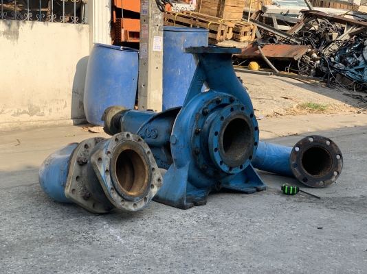 ขายหัวปั๊มน้ำหอยโข่ง Torishima by KSB made in Japan ขนาดเข้า 8นิ้ว ออก 6นิ้ว รุ่นใบพัดเหล็กหล่อ ของเดิมใส่กับมอเตอร์ 50HP. 1400rpm. ส่งน้ำไกล สภาพสวย พร้อมใช้งาน