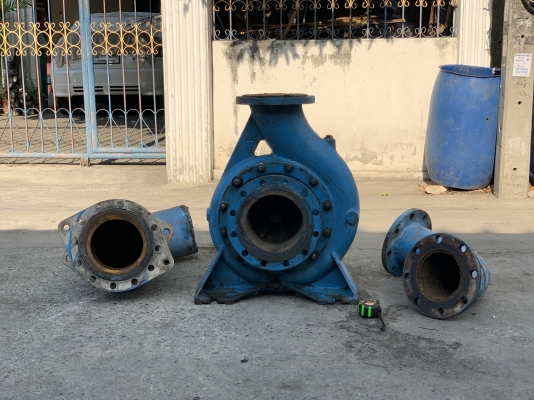 ขายหัวปั๊มน้ำหอยโข่ง Torishima by KSB made in Japan ขนาดเข้า 8นิ้ว ออก 6นิ้ว รุ่นใบพัดเหล็กหล่อ ของเดิมใส่กับมอเตอร์ 50HP. 1400rpm. ส่งน้ำไกล สภาพสวย พร้อมใช้งาน