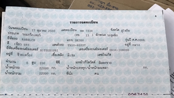 ขายKOBELCO SK200M6YN10SUPERสภาพสวยพร้อมใช้ ราา950,000บาท ติดต่อคุณอ๊อฟ พิจิตร 086-737-9991