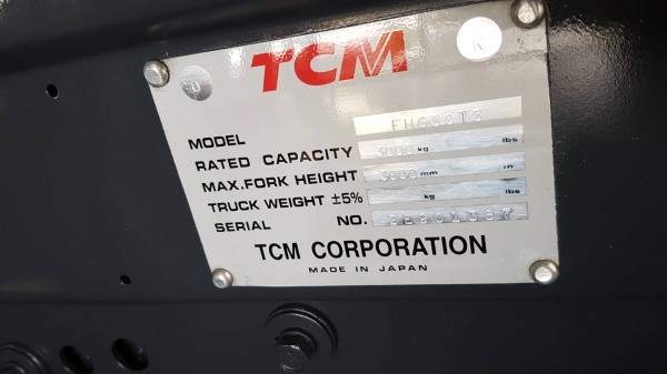 ขายรถยกโฟล์คลิฟท์ TCM FHG30T3 ขนาด 3 ตัน เสาสูง 4 เมตร ติดตั้งอุปกรณ์พิเศษไซด์ชิฟ (รถญี่ปุ่น) ขายรถยกโฟล์คลิฟท์ TCM FHG30T3 ขนาด 3 ตัน เสาสูง 4 เมตร ติดตั้งอุปกรณ์พิเศษไซด์ชิฟ (รถญี่ปุ่น)