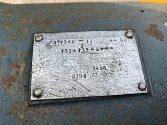 ขายปั๊มน้ำหอยโข่ง Ebara 150x125FSK รุ่นใบทองเหลือง ขนาดเข้า 6นิ้ว ออก 5นิ้ว ชนมอเตอร์ Mitsubishi 40HP. 380V สภาพสวย หมุนนิ่ม พร้อมใช้งาน