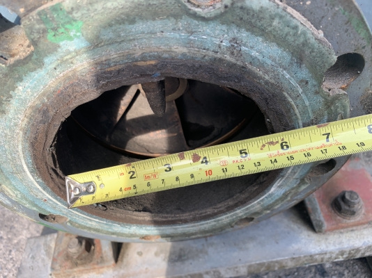 ขายปั๊มน้ำหอยโข่ง Ebara 150x125FSK รุ่นใบทองเหลือง ขนาดเข้า 6นิ้ว ออก 5นิ้ว ชนมอเตอร์ Mitsubishi 40HP. 380V สภาพสวย หมุนนิ่ม พร้อมใช้งาน