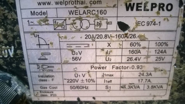 WELPRO WELARC 160 WELPRO WELARC 160