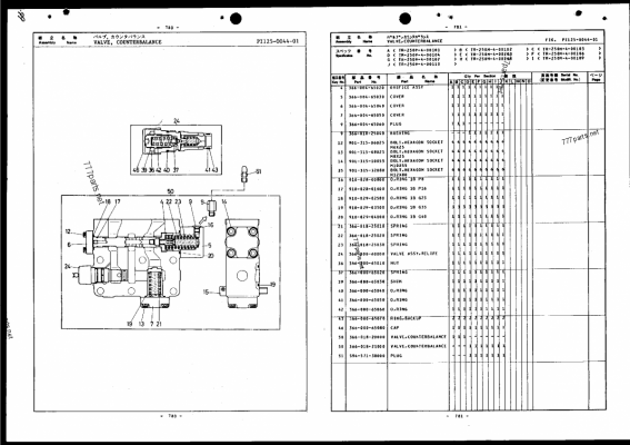 TADANO TR-250M-4,PART NO.366-000-60000,PART NAME.VALVE RELIFE
