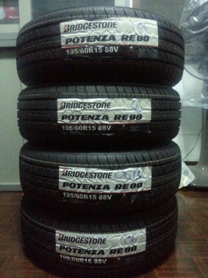 ยาง bridgestone potenza re88 195/60/15 ปี13 ของใหม่