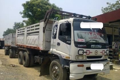 ขายรถพ่วงแม่-ลูกดัมพ์ ISUZU DECA 270 ปี 2540 ลูกพ่วงสามมิตรดัมพ์ 2 คาน ราคา 2300000