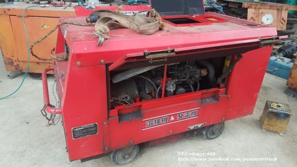 SALE FROM JAPAN เครื่องเชื่อมพร้อมชุดปั่นไฟSHINDAIWA -DGW280MT เครื่องยนต์ดีเซล3 สูบ (ทดสอบแล้วใช้งานได้จริง /มี VDO.การทำงาน)