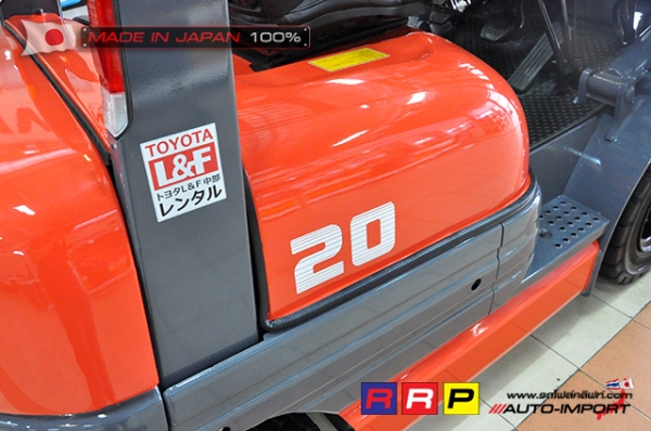 ขายรถโฟล์คลิฟท์มือสอง TOYOTA รุ่น 6FG20-31347 นำเข้าจากประเทศญี่ปุ่น 100\% ไม่เคยใช้งานในไทย