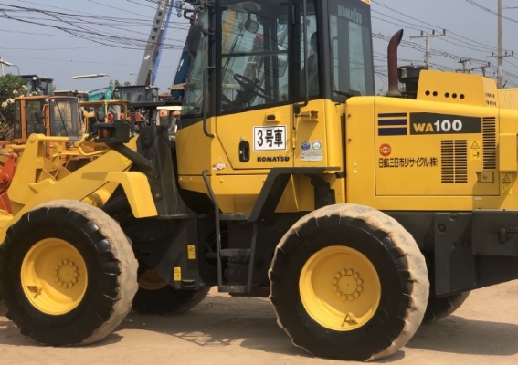 ขายรถตักล้อยาง KOMATSU WA100-5 แขนยาวพิเศษ นำเข้าเองจากญี่ปุ่น สภาพสวยพร้อมใช้งาน มีVDOการทำงานครับ