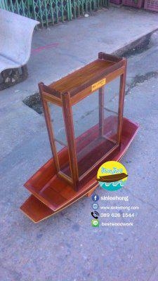(ส่งทั่วประเทศ) เรือก๋วยเตี๋ยว เรือไม้ ยาว 150 ซม พร้อมตู้กระจก ไม้พาย ขาตั้ง (ส่งทั่วประเทศ) เรือก๋วยเตี๋ยว เรือไม้ ยาว 150 ซม พร้อมตู้กระจก ไม้พาย ขาตั้ง