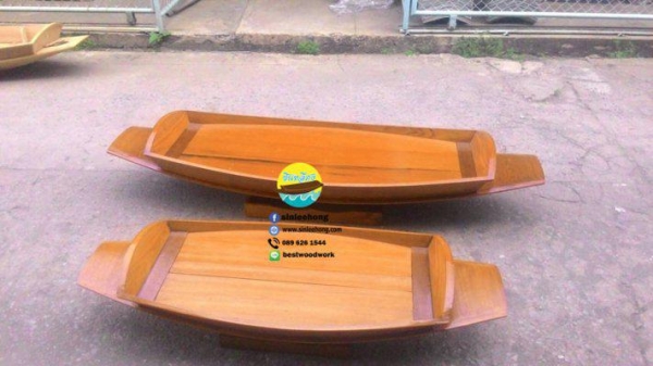 (ส่งทั่วประเทศ) เรือก๋วยเตี๋ยว เรือไม้ ยาว 150 ซม