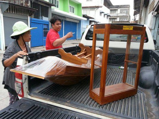 (ส่งทั่วประเทศ) เรือไม้สัก ขาตั้ง ไม้พาย เรือยาว 200 ซม