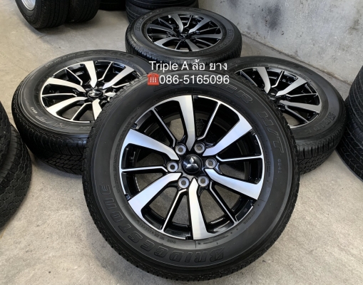 ล้อแม็ก Mitsu All New Pajero Sport ตัวท๊อป ขอบ 18 พร้อมยาง 265-60-18 Bridgestone ปลายปี 15