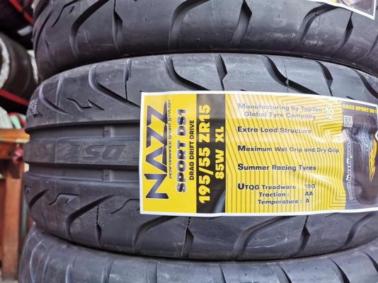 ขายยางใหม่ NAZZ SPORT DS1 195/55R15 ปี18  - ราคาชุดละ 4,900 บาท