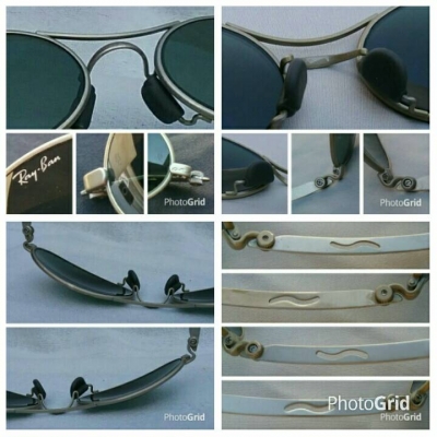 แว่นตา 'เรย์-แบน แสนสะท้าน : วงรี นักบิน โค้ง' ยูเอสเอ  ตัวแท้ !  ทศวรรษที่ '90s  สภาพวินเทจใช้งานถนอม  เลนส์กระจกคริสตัล 'ออริจินัล บี &amp; แอล เรย์ - แบน จี - 15'  Vintage B&amp;L RAY - BAN USA