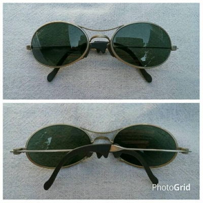 แว่นตา 'เรย์-แบน แสนสะท้าน : วงรี นักบิน โค้ง' ยูเอสเอ  ตัวแท้ !  ทศวรรษที่ '90s  สภาพวินเทจใช้งานถนอม  เลนส์กระจกคริสตัล 'ออริจินัล บี &amp; แอล เรย์ - แบน จี - 15'  Vintage B&amp;L RAY - BAN USA