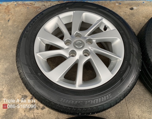 ล้อแม็ก 5รู114 Nissan Sylphy ขอบ 16 แถมยาง 195-60-16 Bridgestone ปลายปี 13 ล้อแม็ก 5รู114 Nissan Sylphy ขอบ 16 แถมยาง 195-60-16 Bridgestone ปลายปี 13
