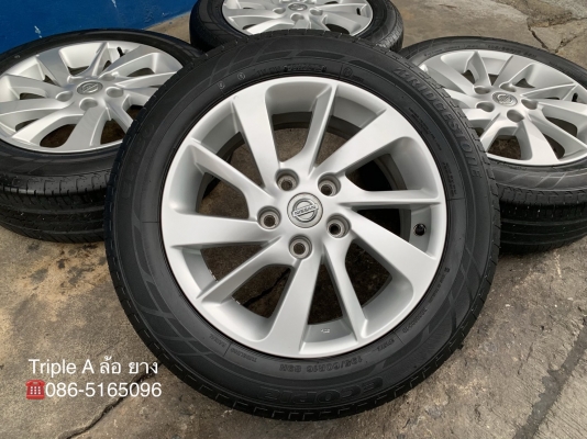 ล้อแม็ก 5รู114 Nissan Sylphy ขอบ 16 แถมยาง 195-60-16 Bridgestone ปลายปี 13 ล้อแม็ก 5รู114 Nissan Sylphy ขอบ 16 แถมยาง 195-60-16 Bridgestone ปลายปี 13