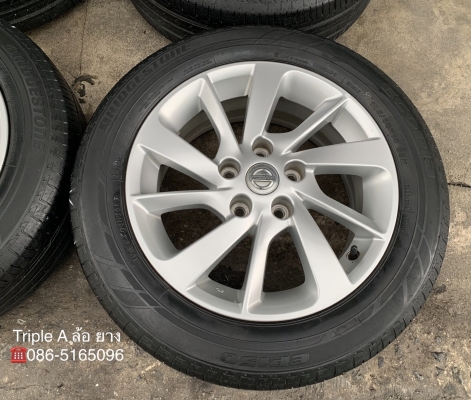 ล้อแม็ก 5รู114 Nissan Sylphy ขอบ 16 แถมยาง 195-60-16 Bridgestone ปลายปี 13 ล้อแม็ก 5รู114 Nissan Sylphy ขอบ 16 แถมยาง 195-60-16 Bridgestone ปลายปี 13