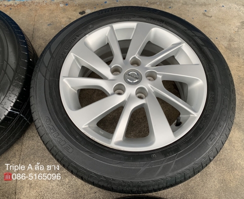 ล้อแม็ก 5รู114 Nissan Sylphy ขอบ 16 แถมยาง 195-60-16 Bridgestone ปลายปี 13 ล้อแม็ก 5รู114 Nissan Sylphy ขอบ 16 แถมยาง 195-60-16 Bridgestone ปลายปี 13