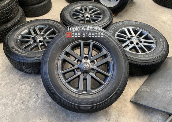 ล้อแม็ก Toyota Fortuner BMC MidnightShine (สีดำ) ขอบ17 พร้อมยาง 265-65-17 Dunlop ปี 17 แม็กเดิม สีแท้