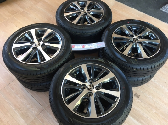ล้อแม็กป้ายแดง Toyota Yaris 15 พร้อมยาง Dunlop 185/60/15 ปลายปี 19