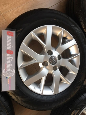 แม็กซ์ป้ายแดง Nissan Note ขอบ 15 พร้อมยาง Dunlop 185/65/15 ปี 19 แม็กซ์ป้ายแดง Nissan Note ขอบ 15 พร้อมยาง Dunlop 185/65/15 ปี 19