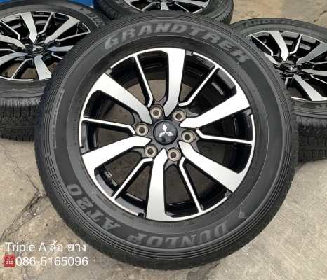 ล้อแม็ก Mitsu All New Pajero Sport ตัวท็อป ขอบ 18 พร้อมยาง 265-60-18 Dunlop ปี 17 สภาพสวย
