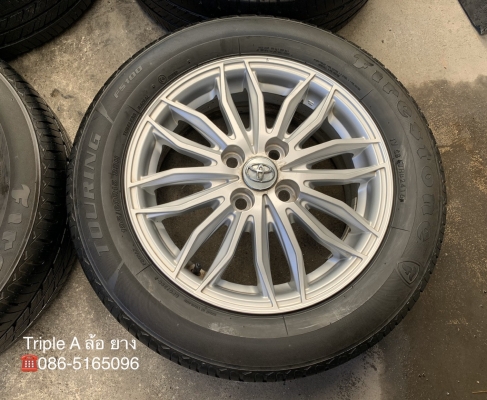 ล้อแม็ก Toyota Vios Exclusive รุ่นพิเศษ ขอบ 15 พร้อมยาง 195-60-15 Firestone ปี 16 ล้อแม็ก Toyota Vios Exclusive รุ่นพิเศษ ขอบ 15 พร้อมยาง 195-60-15 Firestone ปี 16