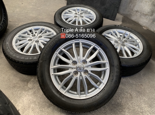 ล้อแม็ก Toyota Vios Exclusive รุ่นพิเศษ ขอบ 15 พร้อมยาง 195-60-15 Firestone ปี 16