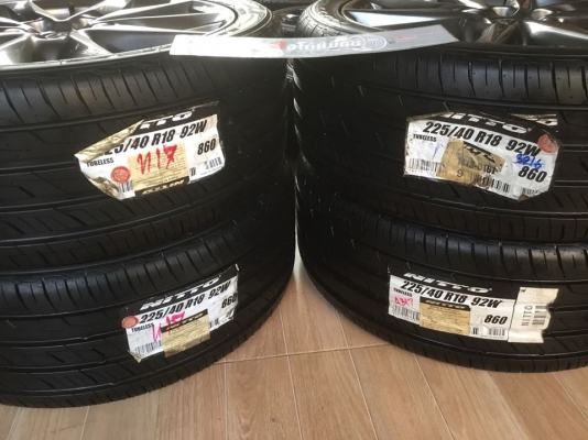 แม็กซ์ Mazda 3 ขอบ 18 พร้อมยาง Nitto 225/40/18 ยางใหม่เก่าปี แม็กซ์ Mazda 3 ขอบ 18 พร้อมยาง Nitto 225/40/18 ยางใหม่เก่าปี