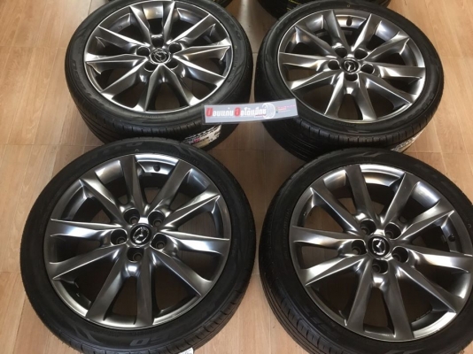 แม็กซ์ Mazda 3 ขอบ 18 พร้อมยาง Nitto 225/40/18 ยางใหม่เก่าปี แม็กซ์ Mazda 3 ขอบ 18 พร้อมยาง Nitto 225/40/18 ยางใหม่เก่าปี