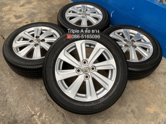 ล้อแม็ก Toyota Vios 8 ก้าน ขอบ 15 พร้อมยาง 185-60-15 Yokohama ปลายปี 16