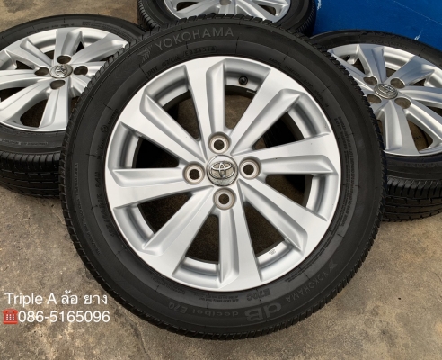 ล้อแม็ก Toyota Vios 8 ก้าน ขอบ 15 พร้อมยาง 185-60-15 Yokohama ปลายปี 16 ล้อแม็ก Toyota Vios 8 ก้าน ขอบ 15 พร้อมยาง 185-60-15 Yokohama ปลายปี 16