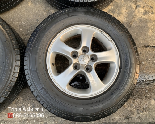 ล้อแม็ก 5รู114 Mitsu Triton ขอบ 15 พร้อมยาง Michelin 205-70-15, 215-70-15 ปี 14 ล้อแม็ก 5รู114 Mitsu Triton ขอบ 15 พร้อมยาง Michelin 205-70-15, 215-70-15 ปี 14