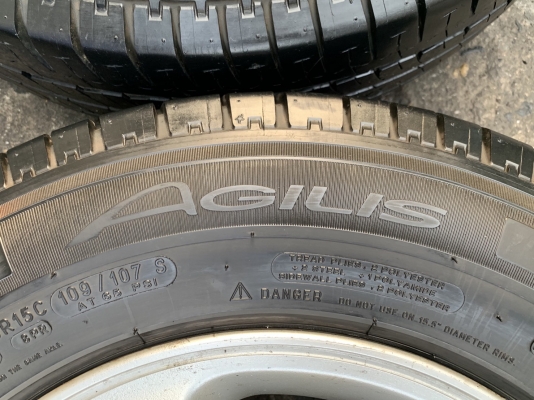 ล้อแม็ก 5รู114 Mitsu Triton ขอบ 15 พร้อมยาง Michelin 205-70-15, 215-70-15 ปี 14