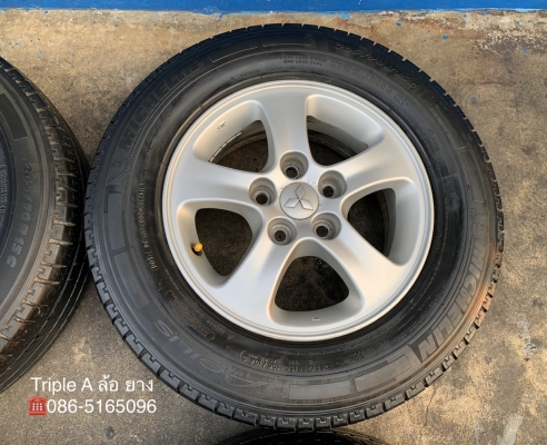 ล้อแม็ก 5รู114 Mitsu Triton ขอบ 15 พร้อมยาง Michelin 205-70-15, 215-70-15 ปี 14 ล้อแม็ก 5รู114 Mitsu Triton ขอบ 15 พร้อมยาง Michelin 205-70-15, 215-70-15 ปี 14