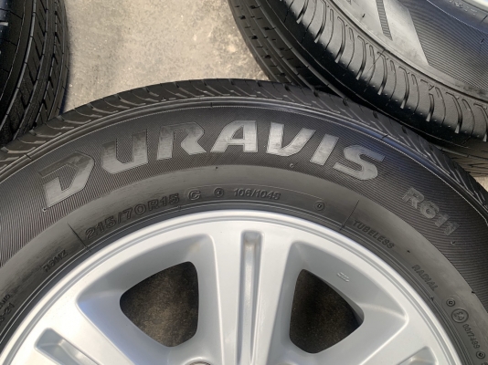ล้อแม็กป้ายแดง ISUZU D-MAX 1.9 BLUE POWER ขอบ 15 พร้อมยางน้องๆป้ายแดง 215-70-15 Bridgestone ปี 18 สวยๆ