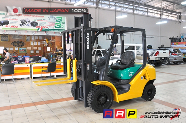 ขายรถโฟล์คลิฟท์มือสอง KOMATSU รุ่น FG25C-15-574620 นำเข้าจากประเทศญี่ปุ่น 100\% ไม่เคยใช้งานในไทย