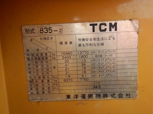 รถตัก TCM 835-2