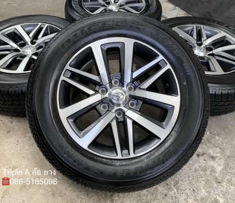 ล้อแม็กป้ายแดง Toyota New Fortuner ขอบ 18 พร้อมยางป้ายแดง 265-60-18 Bridgestone ปี 19 สวยกริ๊บ