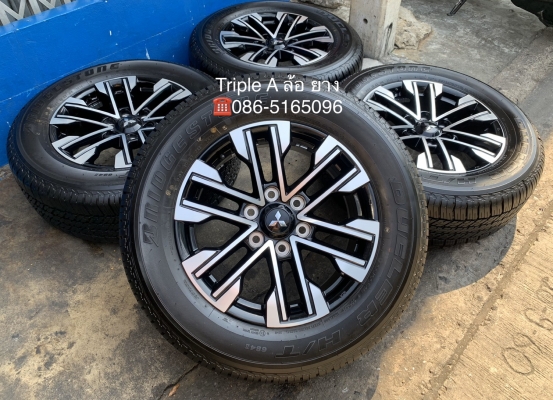 ล้อแม็กป้ายแดง New Mitsu Pajero Sport รุ่นใหม่ล่าสุด ขอบ 18 พร้อมยางป้ายแดง 265-60-18 Bridgestone ปี 19 สวยกริ๊บ