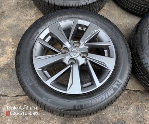 ล้อแม็ก Nissan Almera Sportech ขอบ 15 พร้อมยาง 175-65-15 Michelin ปี 17 สภาพสวย