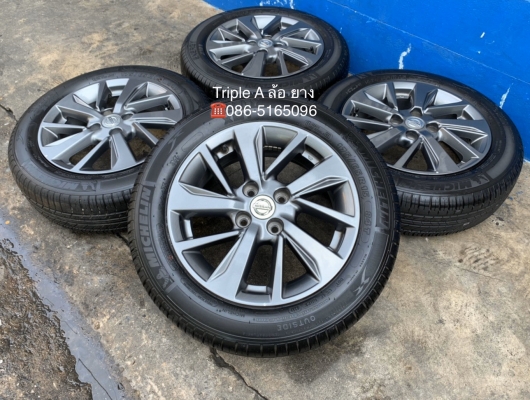ล้อแม็ก Nissan Almera Sportech ขอบ 15 พร้อมยาง 175-65-15 Michelin ปี 17 สภาพสวย