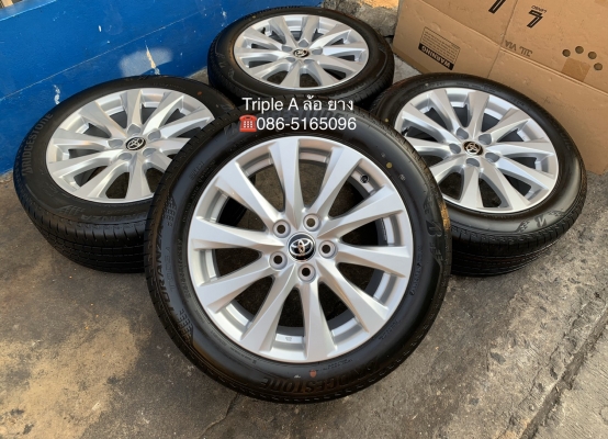 ล้อแม็กป้ายแดง Toyota Camry รุ่นใหม่ล่าสุด ขอบ 17 พร้อมยางป้ายแดง 215-55-17 Bridgestone ปลายปี 19 สวยกริ๊บ